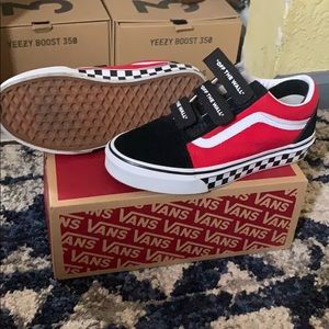 Vans Velcro black and red